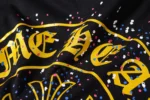 Paint Dots Yellow Horseshoe Black T-Shirt - Image 5