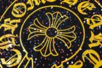 Paint Dots Yellow Horseshoe Black T-Shirt - Image 4