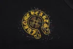 Paint Dots Yellow Horseshoe Black T-Shirt - Image 6