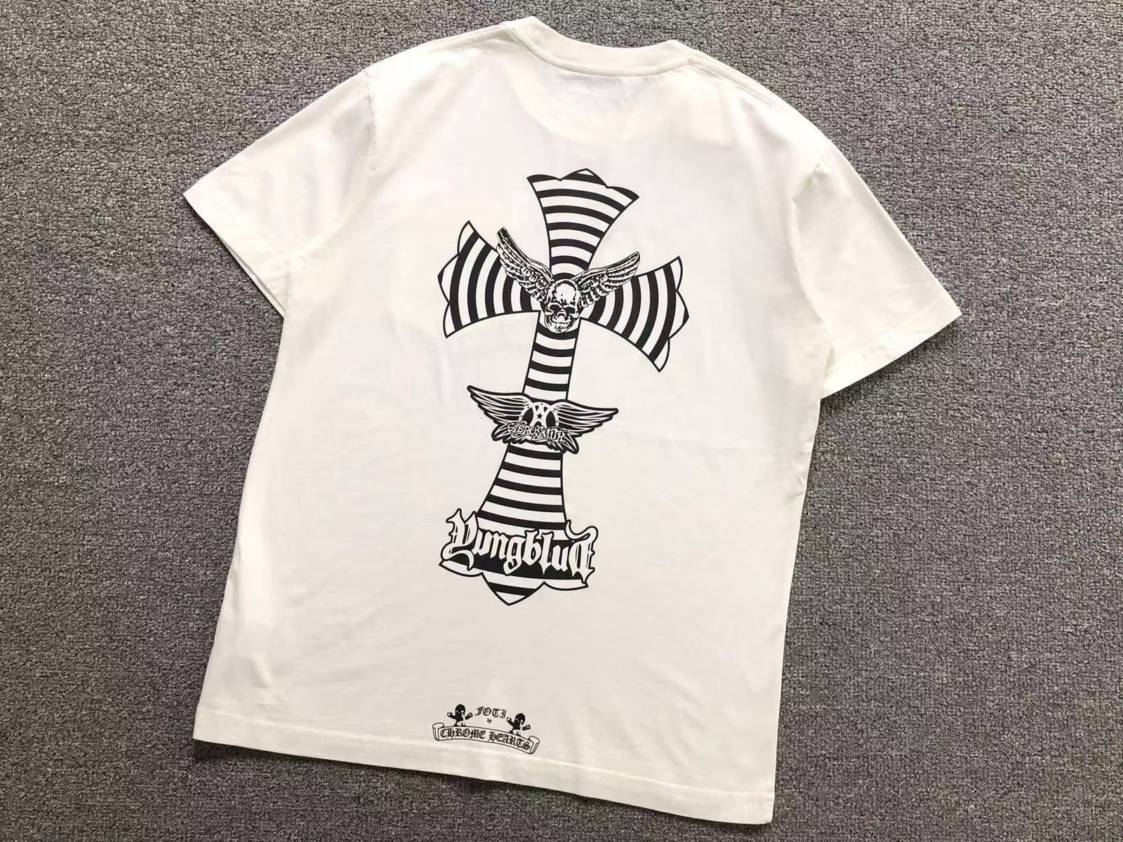 12ee6b53_13979ca7-140d-4266-a04e-41f305df2640 Foti X Yungblud White & Black Graphic T-Shirt - Image 1