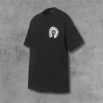 Faded Horseshoe Logo Black T-Shirt - Image 2