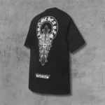 Ornate Cross Graphic Black T-Shirt - Image 3