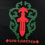 Red & Green Dagger Crest White & Black T-Shirt - Image 6
