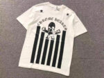 Foti Skull Stripes Black & White T-Shirt - Image 4