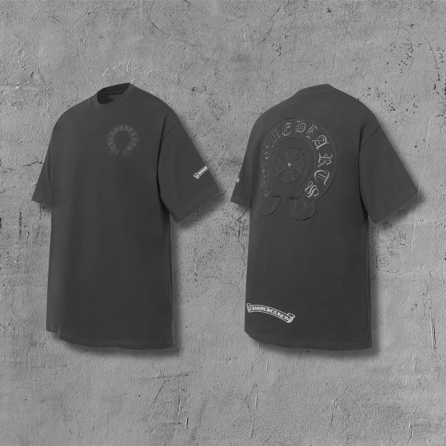 53_2ee98b1c-3c9e-4a0e-b149-3b34b0fe9e30 Tonal Horseshoe Black T-Shirt - Image 1