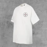 Red Ornate Cross Black T-Shirt - Image 2
