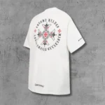 Red Ornate Cross Black T-Shirt - Image 3