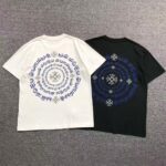 Circular Typography White & Black T-Shirt - Image 2