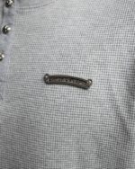 Grey Wool Buttoned T-Shirt - Image 4