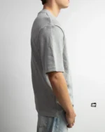 Grey Wool Buttoned T-Shirt - Image 3