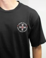 Red Ornate Cross Black T-Shirt - Image 5