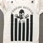 Foti Skull Stripes Black & White T-Shirt - Image 6