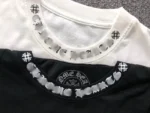 Typography Collar White & Black T-Shirt - Image 6