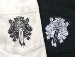 Dagger Crest Pocket White & Black T-Shirt - Image 6