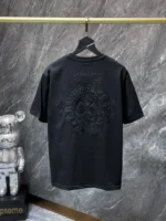 Black Embroidered Horseshoe T-Shirt - Image 2