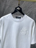 White Embroidered Horseshoe Cross T-Shirt - Image 5