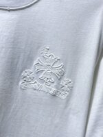 White Embroidered Horseshoe Cross T-Shirt - Image 6