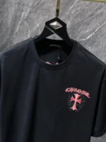 Pink Double Cross Black T-Shirt - Image 5