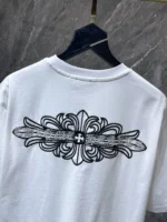 Fleur Cross Graphic White T-Shirt - Image 3