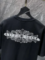 Fleur Cross Graphic Black T-Shirt - Image 3