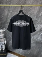 Fleur Cross Graphic Black T-Shirt - Image 2