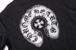 Faded Horseshoe Logo Black T-Shirt - Image 4