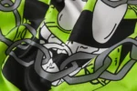 Checker Face Neon Green Pocket T-Shirt - Image 5