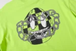Checker Face Neon Green Pocket T-Shirt - Image 4