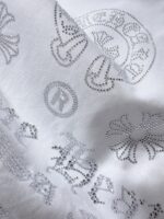 Crystal Cross Logo White T-Shirt - Image 3
