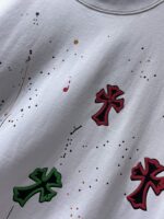 Paint Splatter Cross White T-Shirt - Image 6