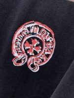 Faded Horseshoe Print Black T-Shirt - Image 6
