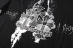 Painted Triple Cross Graphic Black T-Shirt - Image 5