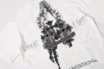 Painted Triple Cross Graphic White T-Shirt - Image 4