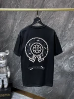 Chain Link Horseshoe Black T-Shirt - Image 2