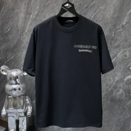 Multicolor Cross Cluster Black T-Shirt