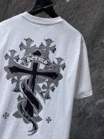 Silver Cross Swirl White T-Shirt - Image 3