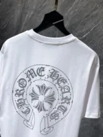 Dotted Horseshoe Cross White T-Shirt - Image 3