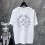 Dotted Horseshoe Cross White T-Shirt - Image 2