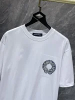 Blue Plaid Horseshoe White T-Shirt - Image 5