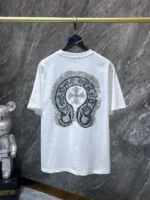 Washed Horseshoe Cross White T-Shirt - Image 2