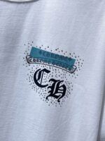 Blue Horseshoe Logo White T-Shirt - Image 6