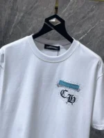Blue Horseshoe Logo White T-Shirt - Image 5
