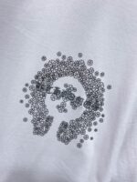 Monochrome Horseshoe Logo White T-Shirt - Image 6