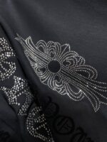 Rhinestone Script Logo Black T-Shirt - Image 4
