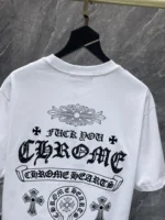 Rhinestone Script Logo White T-Shirt - Image 3