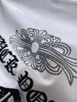 Rhinestone Script Logo White T-Shirt - Image 4