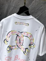 Pink Double Horseshoe White T-Shirt - Image 3