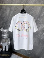 Pink Double Horseshoe White T-Shirt - Image 2