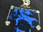 ER Un Secret Blue Graphic Black T-Shirt - Image 4