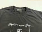 ER Vestiaire Pour Dames Washed Black T-Shirt - Image 5